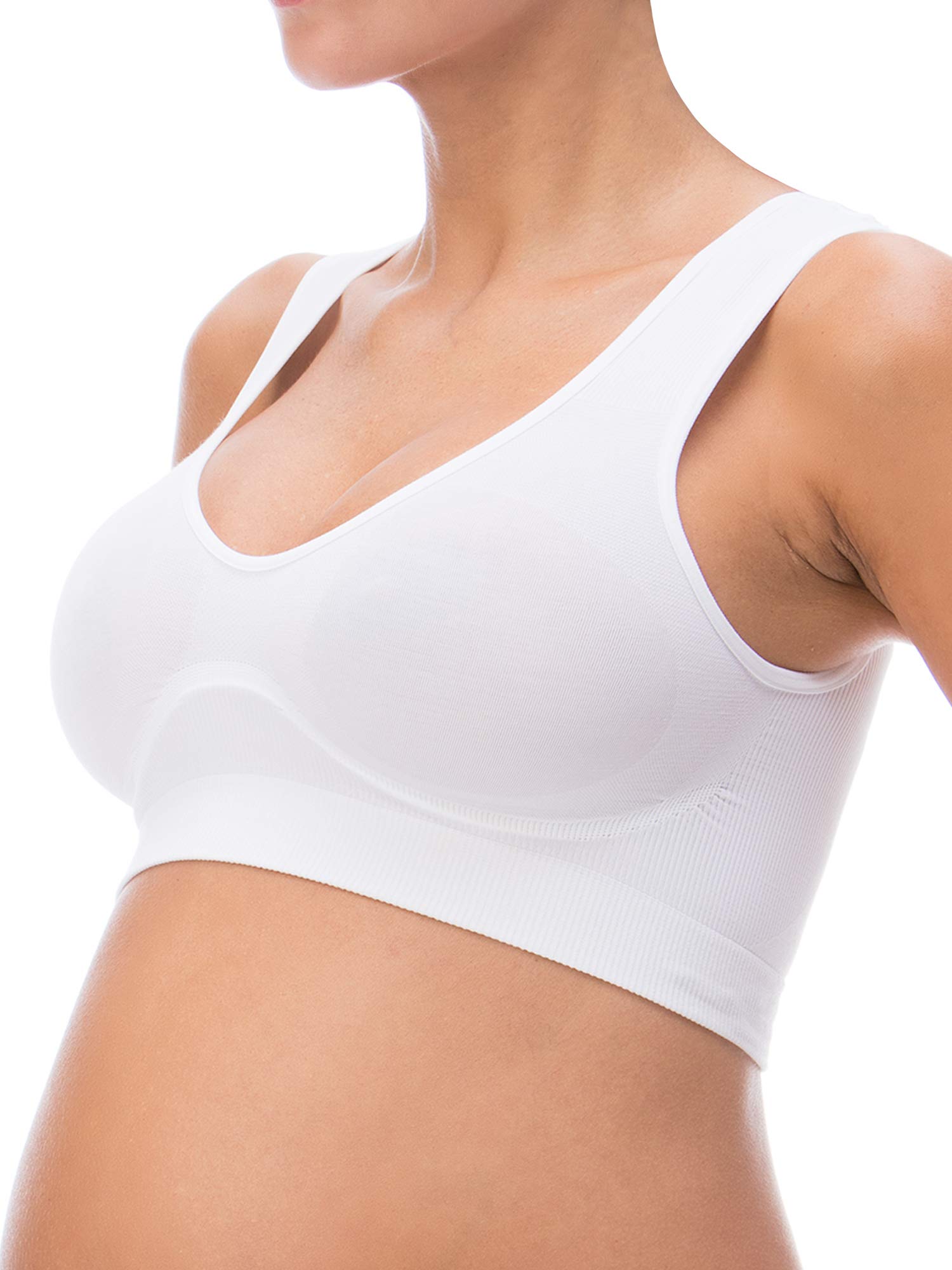 RelaxMaternity 5310 (Weiß, M) Figurformendes Schwangerschafts-BH mit Bruststütze