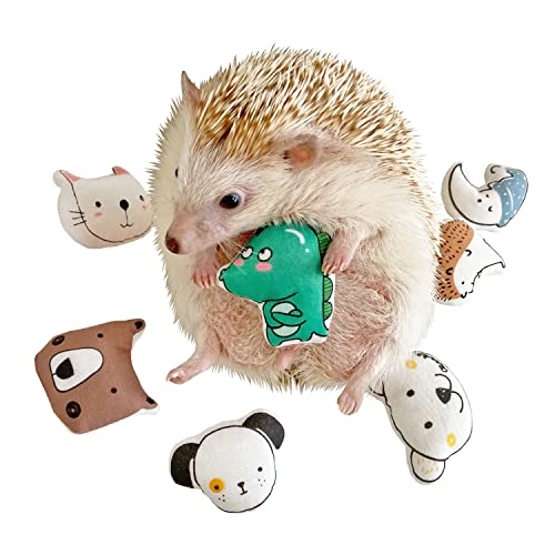 Ymid Select 7 Stück süßes Kleintier-Zubehör Spielzeug für Igel, Meerschweinchen, Hamster, kleines Haustierspielzeug, Geschenk, Fotoshooting, Käfigzubehör