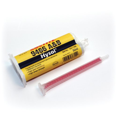 Loctite Hysol EA 9466 Hochleistungs-Epoxid-Klebstoff, gehärtet, 2 Stück, 50 ml Kartusche