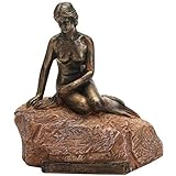 ZHIRCEKE Meerjungfrau Statue, Harz Gebäude Skulptur Handwerk Home Decoration Kleine Ornamente Desktop Sammlerstücke Geschenk Tisch Zubehör Imitation Bronze