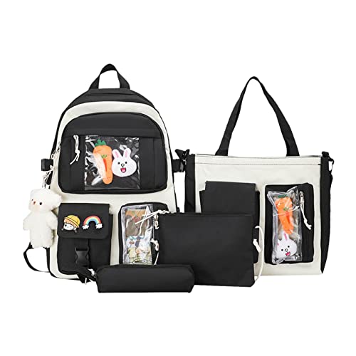 4-teiliges Rucksack-Set – Rucksack mit Stifteetui, Reiserucksäcke, Rucksack für Mädchen, Grundschulmädchen, Schulgeschenke für Mädchen, gut für Wandern und Schule