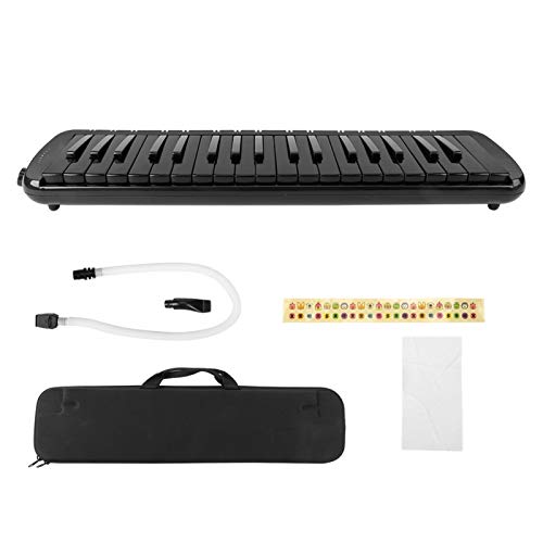 Hochwertige Materialien Melodica, Anfänger Melodica, eingebaute Tastatur Kleiner 37-Tasten-Stil für Melodica-Liebhaber für Anfänger(black)