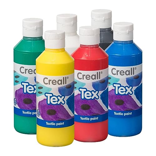 Creall Tex 6er Set - Textilfarben im 6er Grundfarben Set