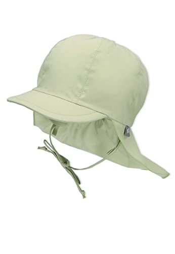 Sterntaler Jungen Schirmmütze zum Binden mit Nackenschutz Touch Sonnenhut, grün, 43