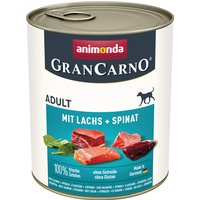 Sparpaket Animonda GranCarno Original 24 x 800 g - Lachs & Spinat