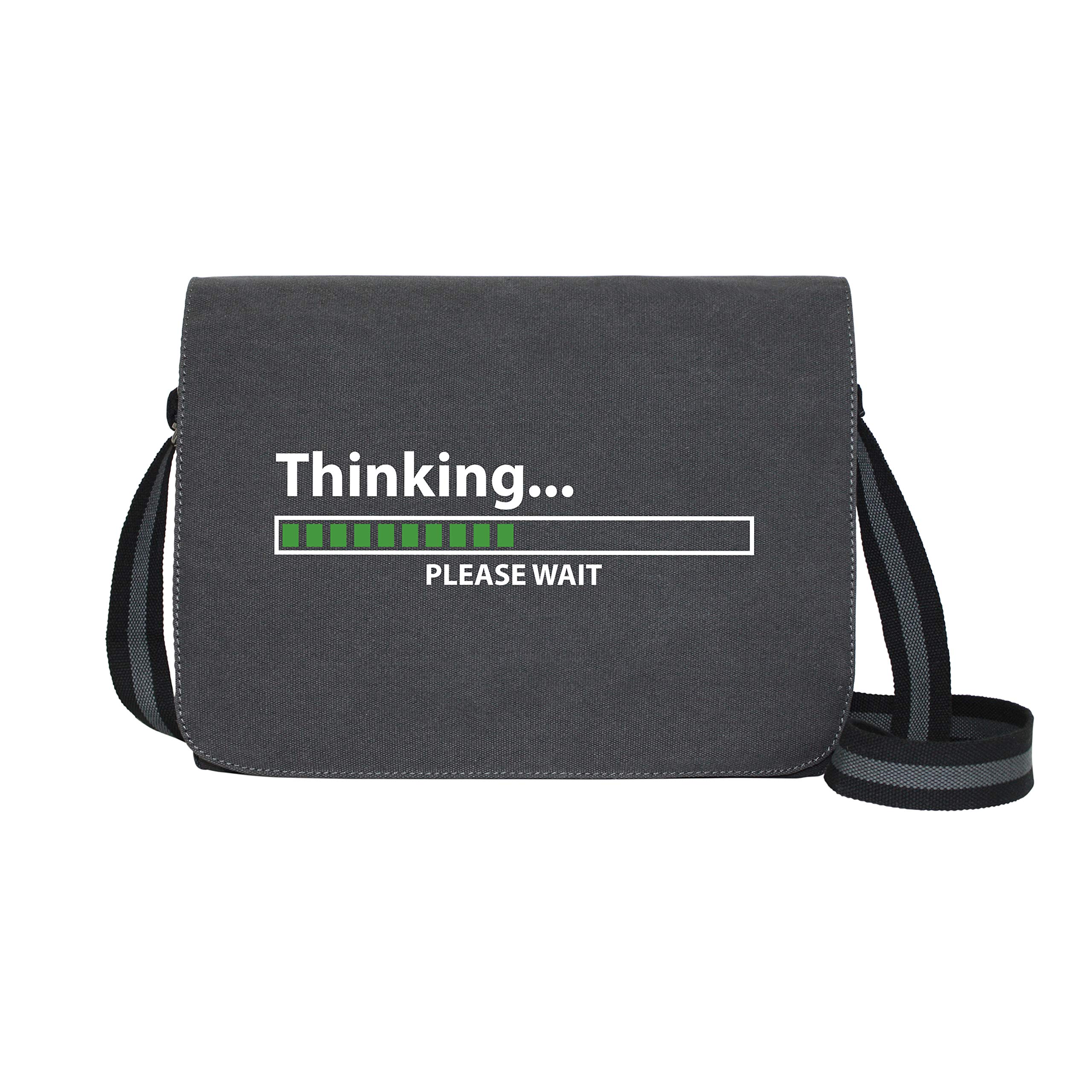 getDigital Thinking - Umhängetasche Messenger Bag für Geeks und Nerds mit 5 Fächern - 15.6 Zoll, Schwarz Anthrazit