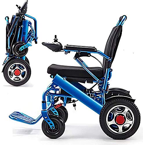 GAXQFEI der Leichtbau Leichtbau-Aluminiumlegierung Elektro-Rollstuhl ist komfortabel und hat keine Schlaglöcher, Bietet Doppelter Schutz und hält die Familie Happyweight