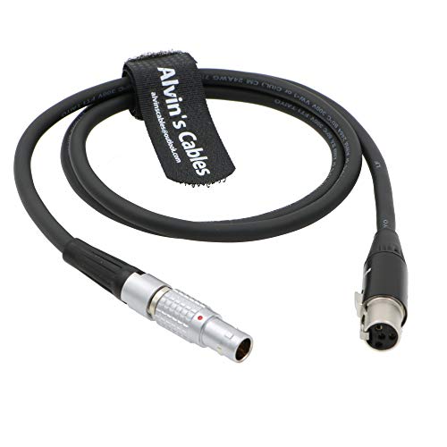 Alvin's Cables 2 Pin Stecker auf Mini XLR 4 Pin Buchse 12 V Monitor Stromkabel für TVlogic Monitor von RED Kameras 80CM