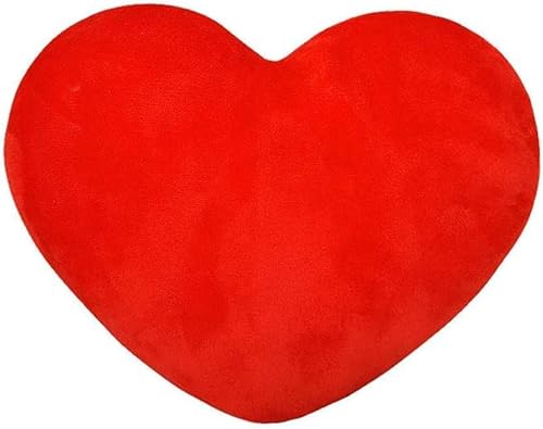 HAIWILL Plüsch Herz Kissen 50X50 cm Groß Kuschelkissen Weich Dekokissen Flauschiges für Valentinstag Zum Jahrestag Geburtstag Muttertag (Rot)