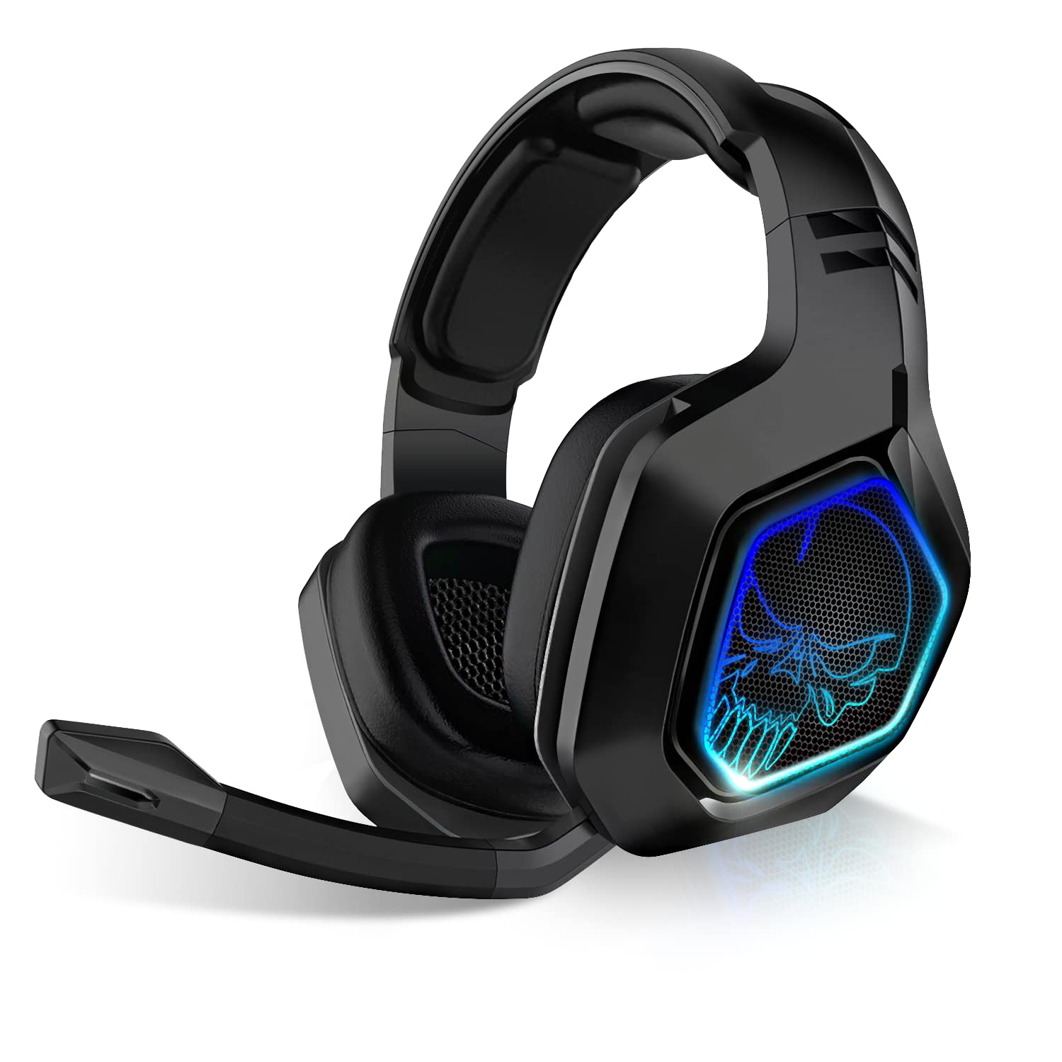 SPIRIT OF GAMER - XPERT-H900 - Headset Pro Gamer-Kopfhörer - Leistungsstarker Bass - Blaue LEDs - Kunstleder - Flexibles Mikrofon - 12-Stunden-Autonomie - PS5 / PC / PS4