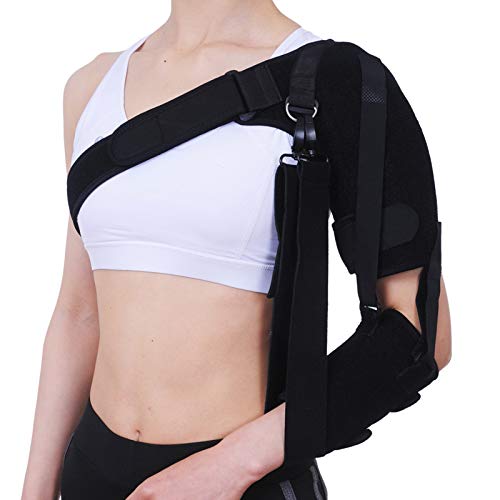 SH-RuiDu Armschlinge Schulterbandage, verstellbar mit Stabilisatorschlinge, Schulterstütze, Rotatorenmanschette, Unterstützung für Schlaganfall, Hemiplegie