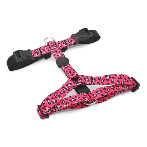 Morso tuig voor Hond h-tuig voor Hond gerecycled Bubble Leo Roze 70-100x2,5 cm