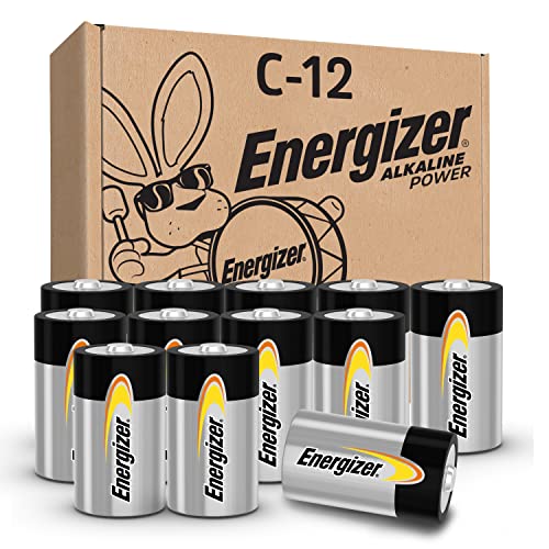 Energizer Alkaline Power C Batterien (12er-Pack), langlebige Alkaline-C-Zellen-Batterien – Verpackung kann variieren