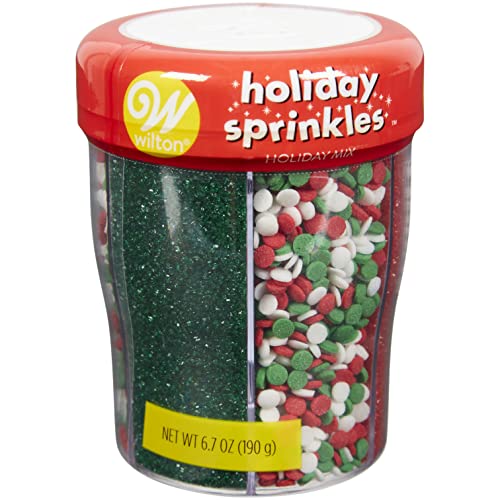 Wilton Holiday Sprinkles Six Cell Holiday Mix Assortment, 6.7oz