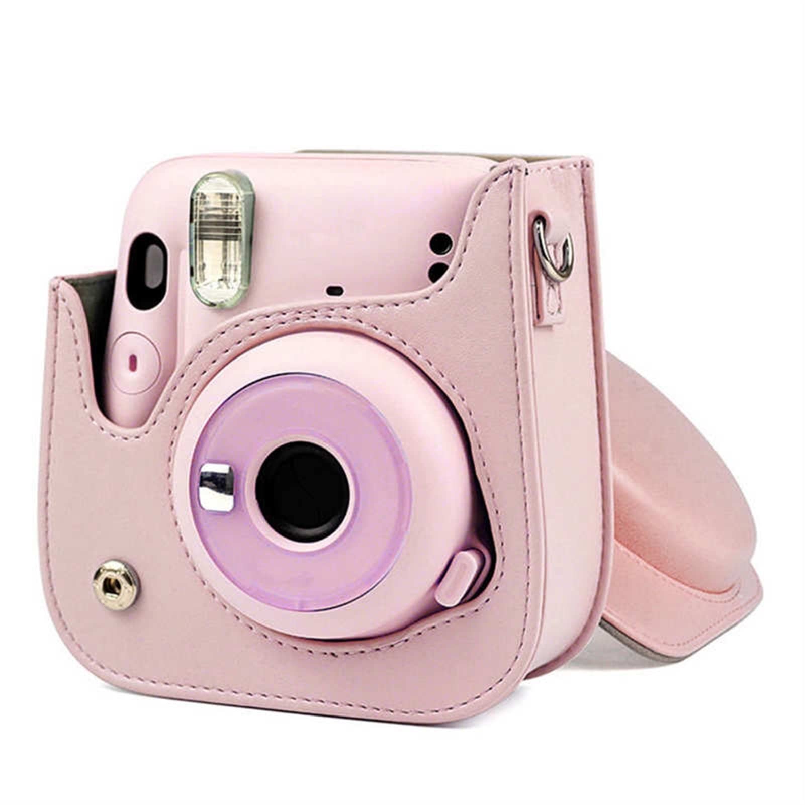 SENHE Sofortiger Foto-Bag Pu. Ledertasche for Schultergurt Kamera-Foto-Tasche for Fujifilm Instax Mini 11 (Color : Pink)