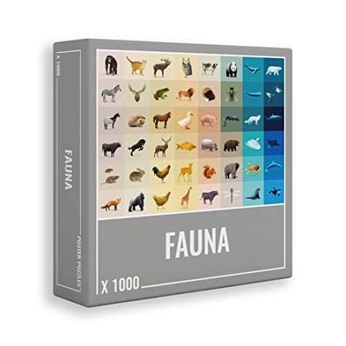 Cloudberries Fauna - Buntes 1000 Teile Puzzle fŸr Erwachsene mit coolen Polygon-Tieren und einfachem Farbblockmuster. Erwachsenenpuzzle in Europa aus FSC-Papier hergestellt