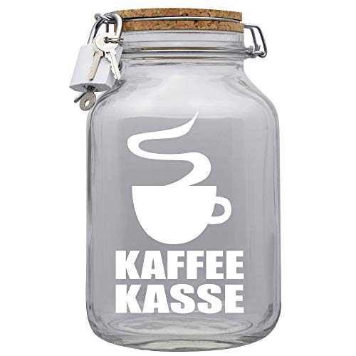Spardose Kaffeekasse Geld Geschenk Idee Transparent XXL