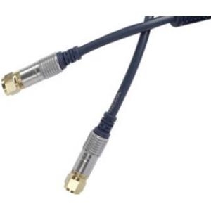 Shiverpeaks Professional - HF-Kabel - F-Stecker männlich zu F-Stecker männlich - 2.5 m - abgeschirmt - Blau