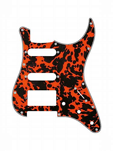 Pickguard E-Gitarre I Standart 11-Loch 3-lagig Wild Cat Orange HSS