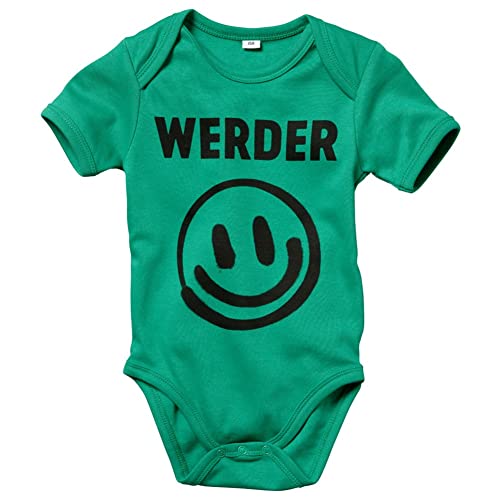 Werder Bremen GOTS Smiley Baby Body (grün, 80)