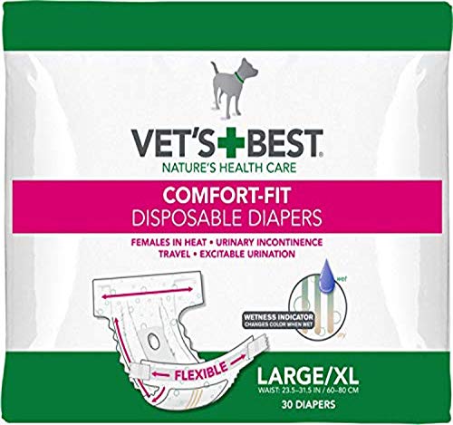 Vet's Best Comfort Fit Hundewindeln | Einwegwindeln für Hündinnen | Größe L/XL, 30 ct