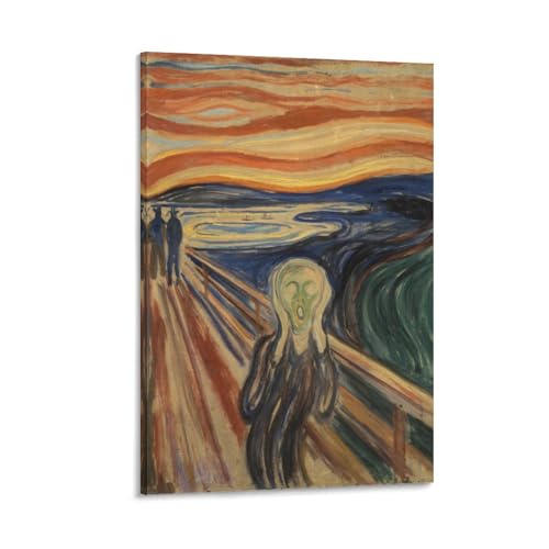 BACION Edvard Munch The Scream Ölgemälde-Reproduktion, Art Print Poster Wall Decor Kunstdruck Poster Wand-Dekor