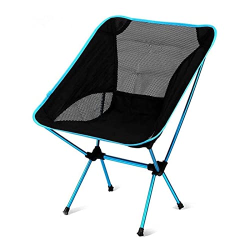 XANAYXWJ Tragbarer Blauer Klappstuhl für Outdoor-Aktivitäten - ideal für Camping, Angeln, Picknicks, Festivals und Parks - inklusive Tragetasche