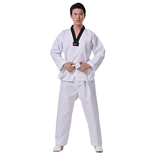 G-like Taekwondo Anzug Uniform Outfit - Kampfsport Judo Gi Aikido Keikogi Karate Kung Fu Training Wettkampf Kleidung Jacke Hose Set Freier Gürtel für Männer Frauen Kinder (180 cm)