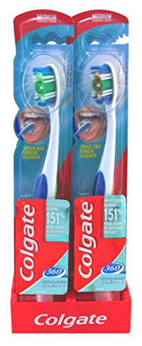 12 x Colgate 360° Whole Mouth Clean Medium Toothbrush