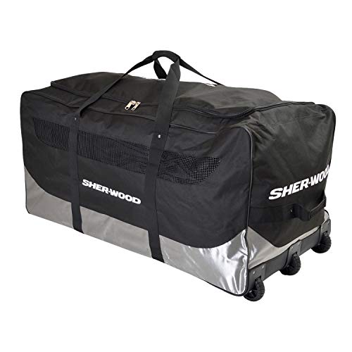 Sherwood Eishockeytasche SL 800 Goalie Wheel Bag, Schwarz, 111 x 56 x 55 cm, 92 Liter
