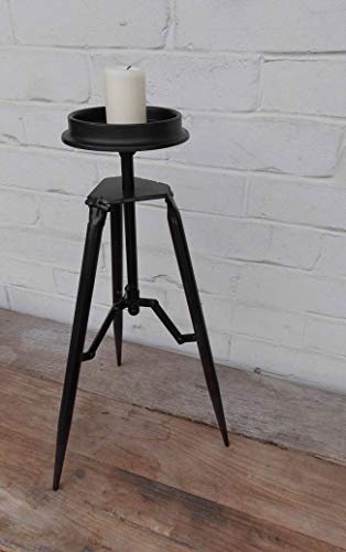 Deko-Impression Traumschöner Kerzenhalter Kerzenständer Stativ Eisen schwarz 45 cm