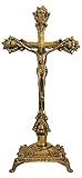 zeitzone Kruzifix Kreuz Jesus-Christus Kreuz Messing Antik-Stil 39cm