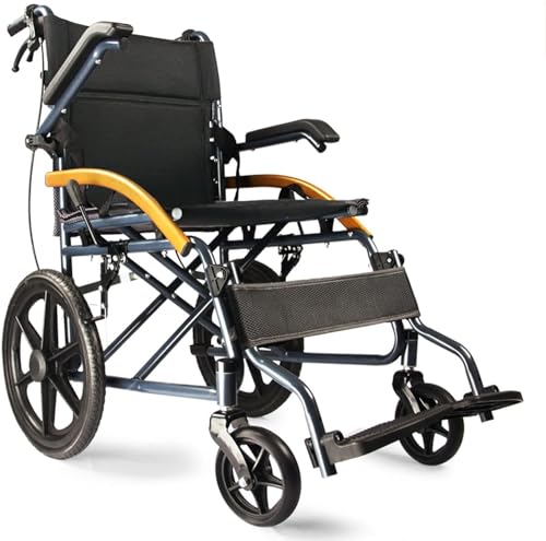 Rollstuhl Faltbar Leicht Transportrollstühle Reiserollstuhl, Faltbarer Rollstuhl Für Die Wohnung, Rollstühle Mit Selbstantrieb Für Behinderte Und Ältere 2