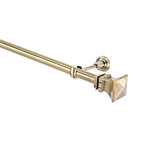 Gardinenstange 25 mm 1-Lauf Antik-Gold Metall, 360