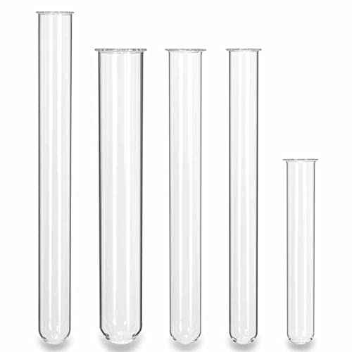 Tuuters 100x Reagenzgläser mit Bördelrand aus Laborglas, hohe Glastransparenz (160 x Ø16mm)