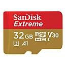 SanDisk Extreme - Flash-Speicherkarte (microSDHC/SD-Adapter inbegriffen) - 32 GB - A1 / Video Class V30 / UHS-I U3 - microSDHC UHS-I 2