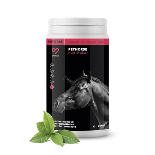 Peticare Antioxidantien-Boost für Pferde | Unterstützung bei Zellschäden & Immunstärkung, Anstrengung | Mit natürlichen Inhaltsstoffen | bei oxidativem Stress | petHorse Health 4607