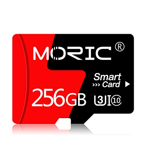 256 GB Micro-SD-Karte mit SD-Adapter, Klasse 10, High-Speed-Speicherkarte für Smartphone, Computer, Spielkonsole, Dashcam, Camcorder, Überwachung, Drohne