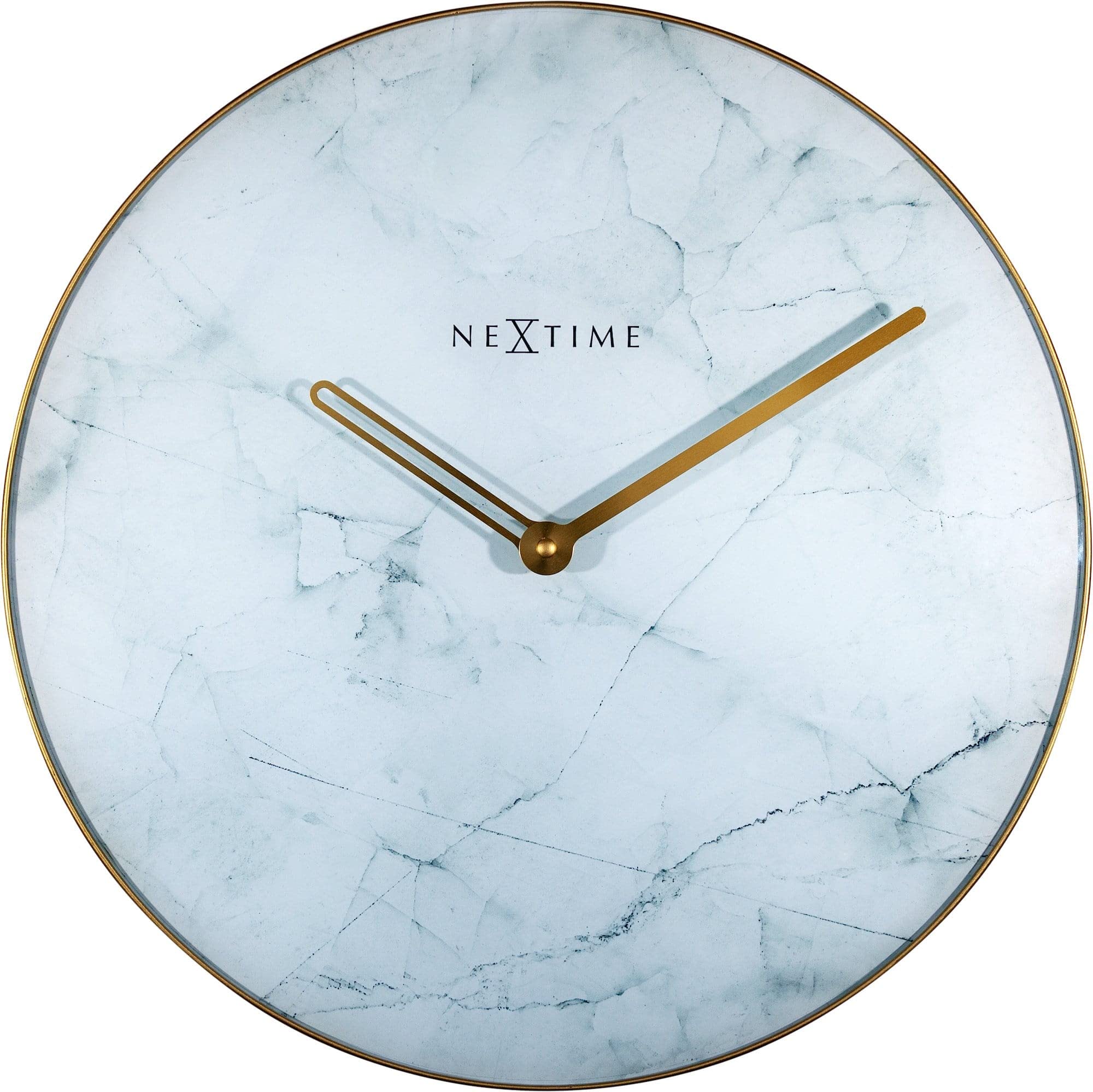 Nextime Marble Wanduhren, Metall und Kunststoff, Weiß, Ø 40 cm