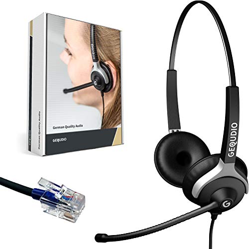 Business Headset geeignet für Cisco ® Telefone - IP Phone mit RJ-Anschluss | Anschlusskabel inklusive | 80g leicht