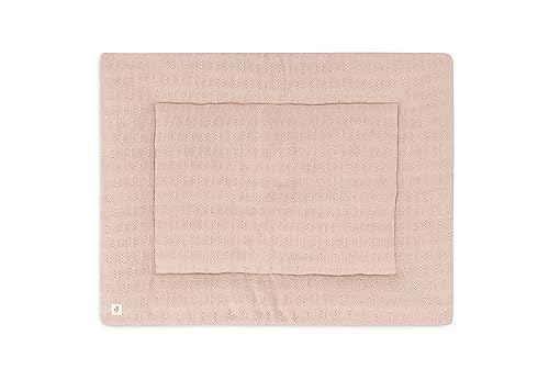 Jollien 017-512-67065 Playpen Insert Crawling Blanket Knitted Grain Knit Pink (75 x 95 cm)