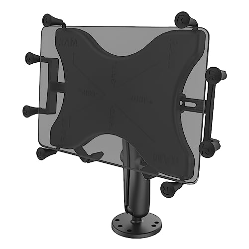 Ram Mounts Flat Surface Mount with Long Double Socket Arm, RAM-B-101-C-UN9U (with Long Double Socket Arm and Universal X-Grip Cradle for 10# Large Tablets)