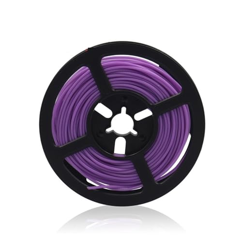 RAHBI 100 m/Rolle, 328 Fuß, 24 AWG, weiches Silikon-Litzenkabel, Drahtisolierung, verzinnte Kupfer-Elektrodrähte, DIY, 10 Farben zur Auswahl leisurely (Color : Purple)