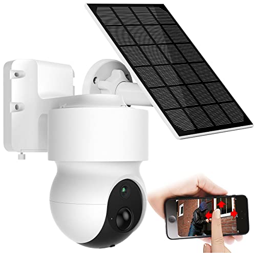7links Überwachung Kamera Außen: Solar-Akku-Überwachungskamera mit Full HD, Pan-Tilt, WLAN & App (IP Überwachungskamera außen)