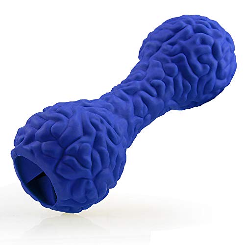 Haustierbedarf Resist Bite Molars Leakage Hundespielzeug Gummihantel Haustierspielzeug (Blau)