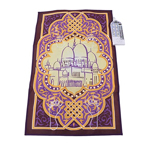 Cryfokt Eleganter Muslimischer Gebetsteppich, Muslimischer Elektronischer Interaktiver Gebetsteppich mit 7 Sprachen und 36 Modi Pädagogischer Interaktiver Gebetsteppich für Kinder (F2)
