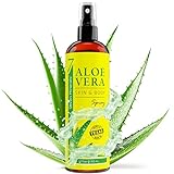 Aloe Vera Spray für Haut & Haar - 99% Bio, 355 ml - 100% Natürlich, Rein & Ohne Zusatzstoffe – Ohne Verdickungsmittel, zieht schnell ein – aus Frisch Geschnittener Aloe, Nicht Pulver