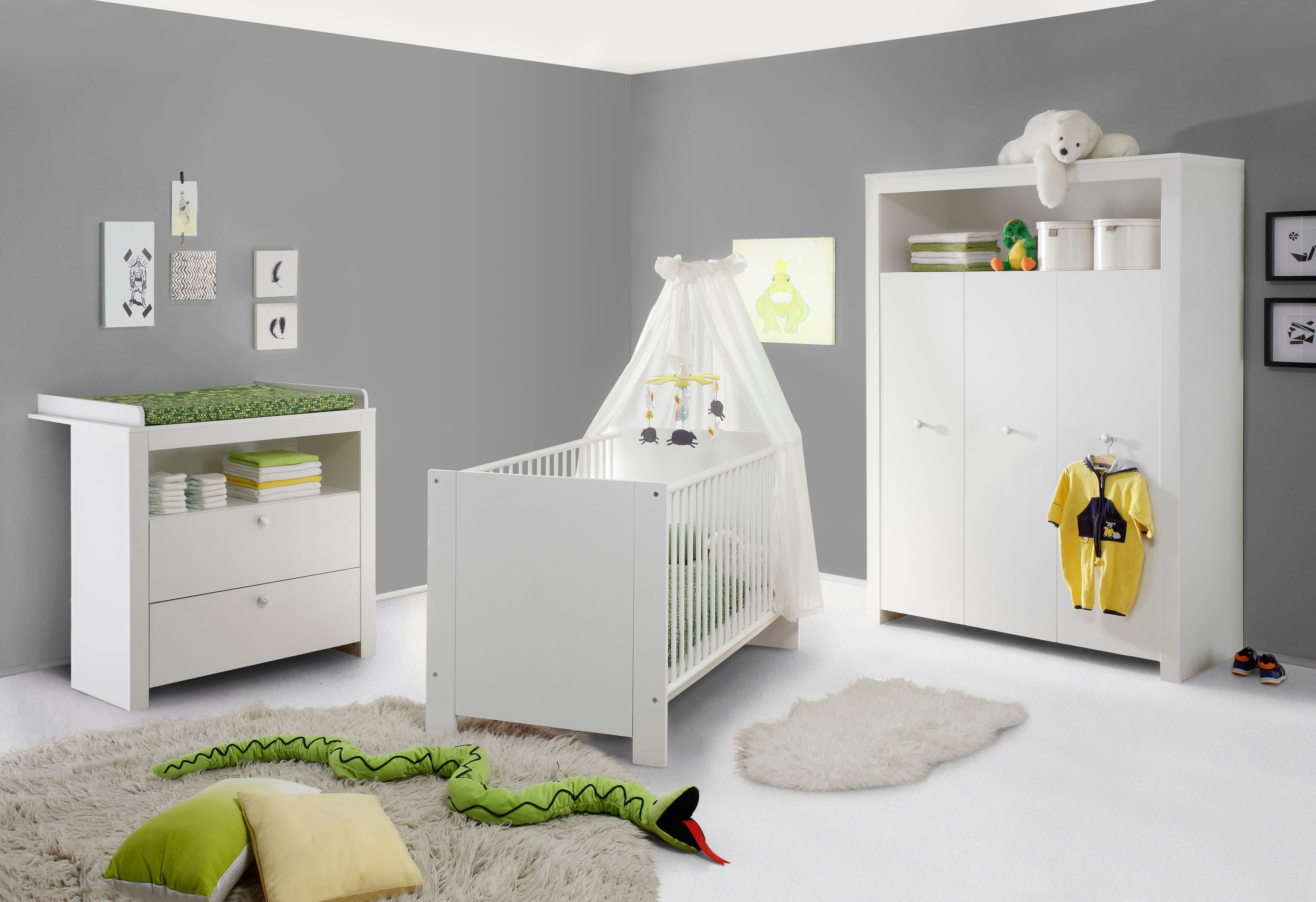trendteam Babyzimmer-Komplettset "Olivia, Deal für begrenzte Zeit", (Set, 3 St., Bett, Wickelkommode, Schrank)