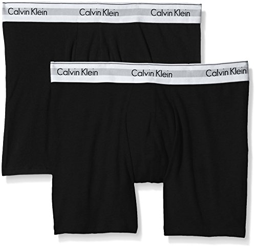 Calvin Klein Herren Boxershorts 2P BOXER BRIEF, Gr. Small, Grau (HEATHER GREY/BLACK BHY)