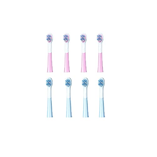 Shenghao Yige Store CHildren Zahnbürstenkopf, passend für S300 Ultraschall-elektrische Zahnbürste, passend für elektrische Zahnbürstenköpfe (Farbe: 4 rosa 4 blau)